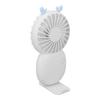 Mini Portable Pocket Fan USB Rechargeable Handheld Fan Speed Adjustable Small Desk Cartoon White Fanner
