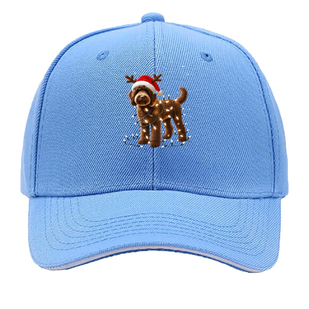 Chocolate Doodle Christmas Tracksuit Dog Sandwich Baseball Cap Sun Cap Outdoor Workouts Hat