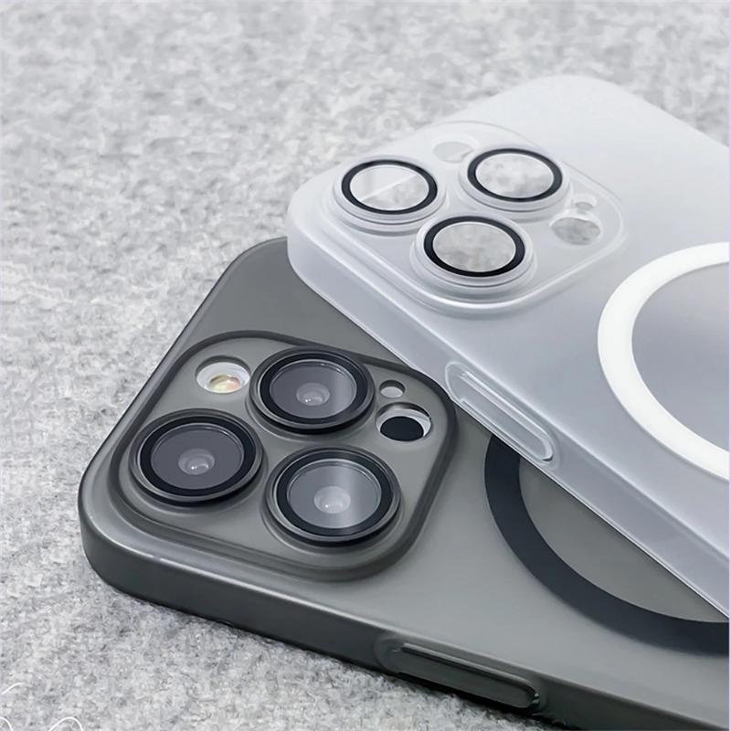 Matte Ultra Thin Hard PC Lens Protection Phone Case For iPhone 13 15 14 12 Pro Max For Magsafe Magnetic Wireless Charge Cover