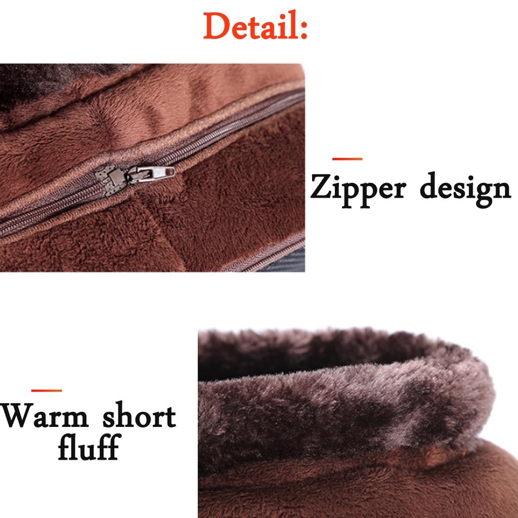 2 IN 1 Big Slipper Foot Heat Warm Massage Shoes Electric Heated Foot Warmer Velvet Feet Heated Foot Warmer Massager