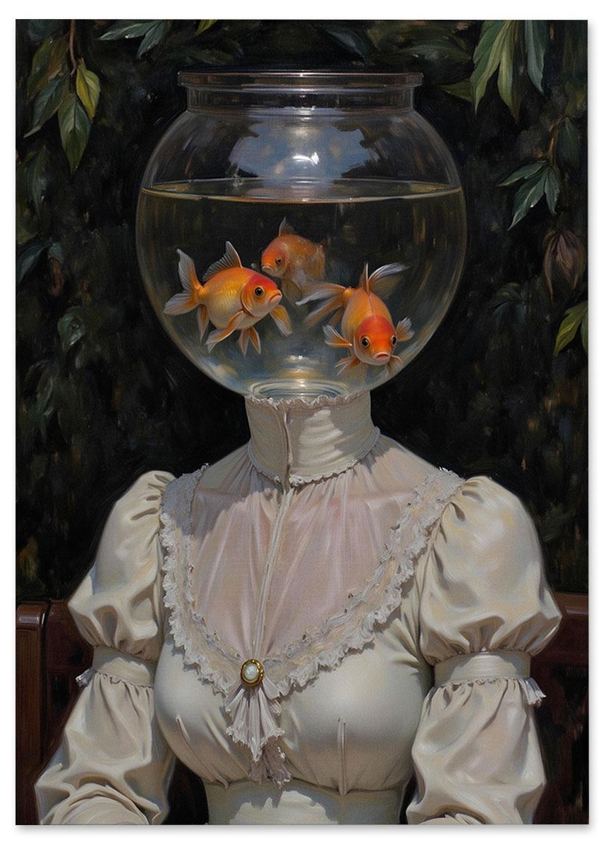 

Plakat portret akwarium złote ryby 30x40 cm