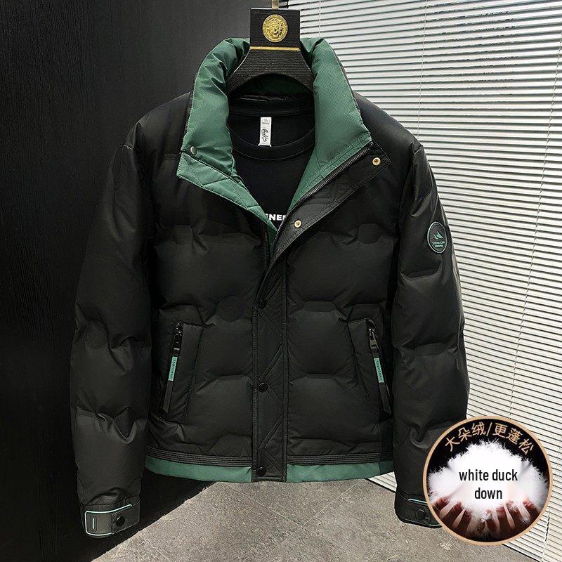 Męska casualowa kurtka puchowa z kapturem Woodpecker: Modne, Ciepłe i Wszechstronne Okrycia Wierzchnie na Zimę