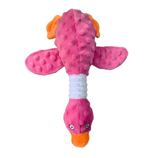 Stuffed Duck Dog Toy for Aggressive Chewers Soft Plush Duck Toy with Squeaker Crinkle Paper Puppy Chew Toy for Interactive Play And Boredom Relief