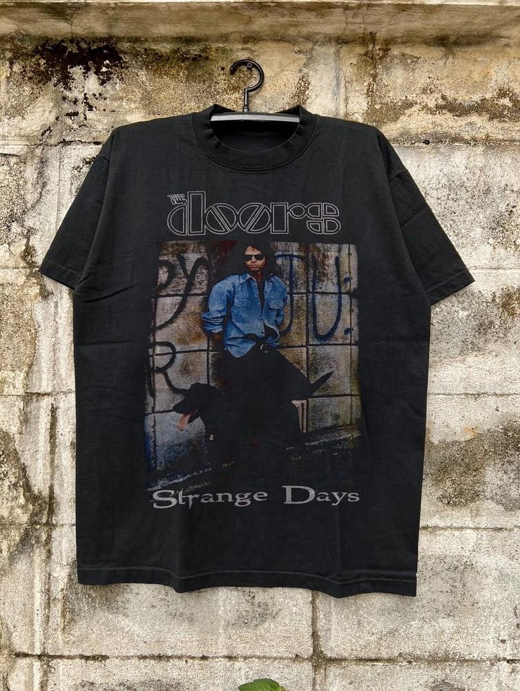 The Doors Strange Day T-shirt, Jim Morrison Unisex Black T-shirt, Size S-5XL Unisex T-Shirt XXL