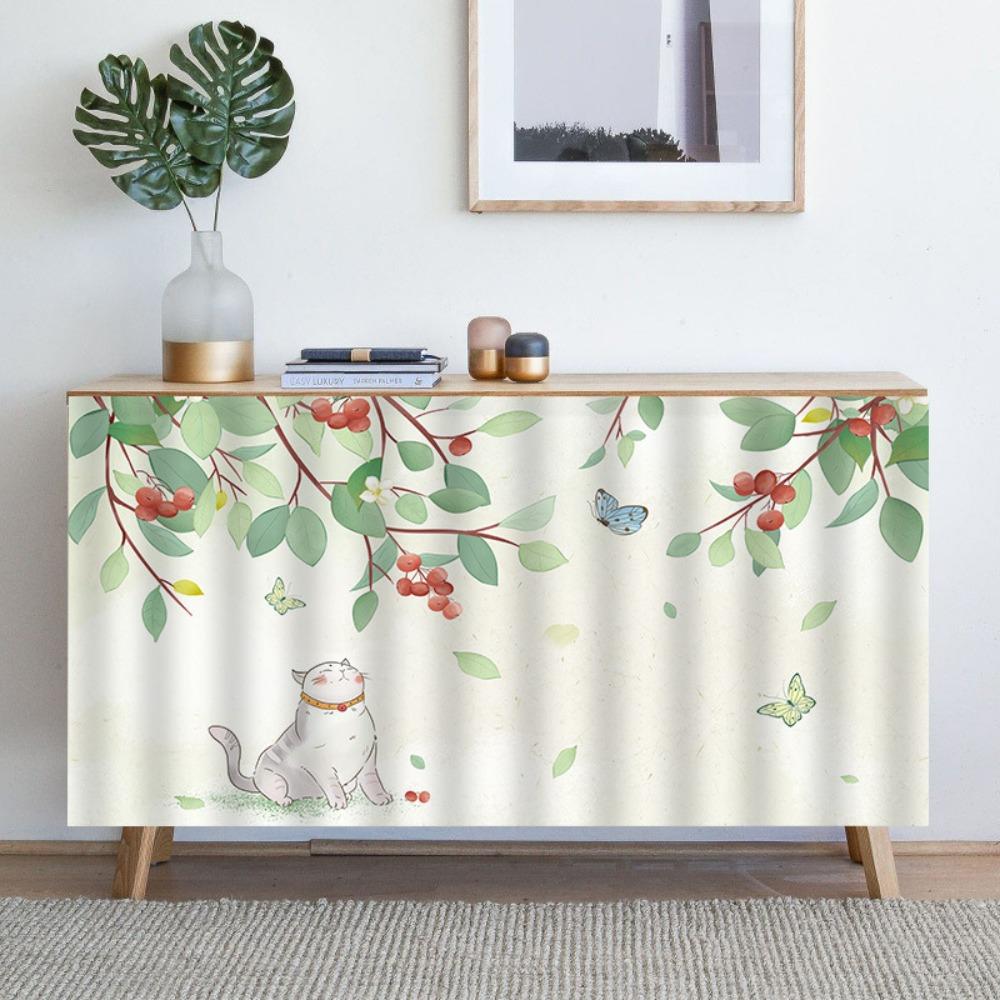 Dustproof Kitchen Curtains Cartoon Wardrobe Home Dust Cover Cabinet Curtain Home Decoration