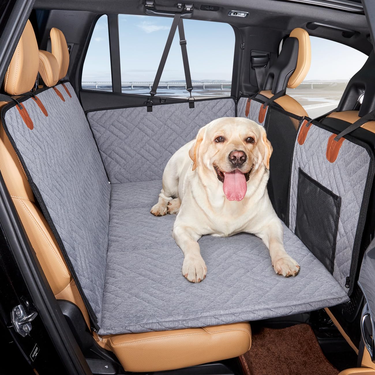 

Cavoyo Universal Version All Car Space Expansion Pet Driving Seat Back Seat Car Dog Seat Cover Large Dog Driving Bed Durable Universal Waterproof серый