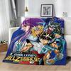 3D S-Saint S-Seiya Japan Anime Cartoon Flannel Blanket Soft Throw Blanket Art For Home Decor Bedroom Bed Sofa Picnic Fans Gifts