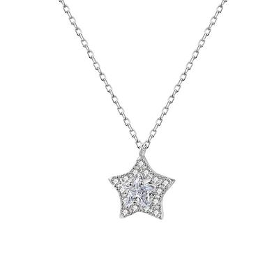 New Style of Meteor Full of Fairy Five-pointed Star Flashing Collarbone Chain for Women