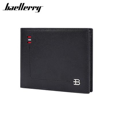 Men Fashion Short Wallets Vintage Design Business Card Holder Artificial Leather Trifold Wallet Purse Money Bags