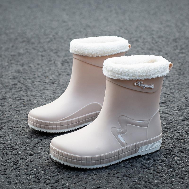 

Женские модные дождевые туфли средней высоты, водонепроницаемые и нескользящие резиновые сапоги, легкие бахилы для взрослых, водонепроницаемые сапоги 39