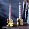 Silikon Handgefertigte Formen Bananenform Bastelformen Kerzenhalterformen Kerzenständerform für Handgefertigte Kerzenhalter