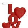 Valentine Day Gift for Her 2Pcs 3D Printed Stacked LOVE Letter Ornament with Heart Decor, Romantic Anniversary Girlfriend Tabletop Love Sculpture,