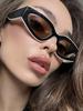 Punk Cat Eye Sunglasses for Women Brand Designer Square Frame Plastic New Fashion Retro Vintage Accessories Glasses