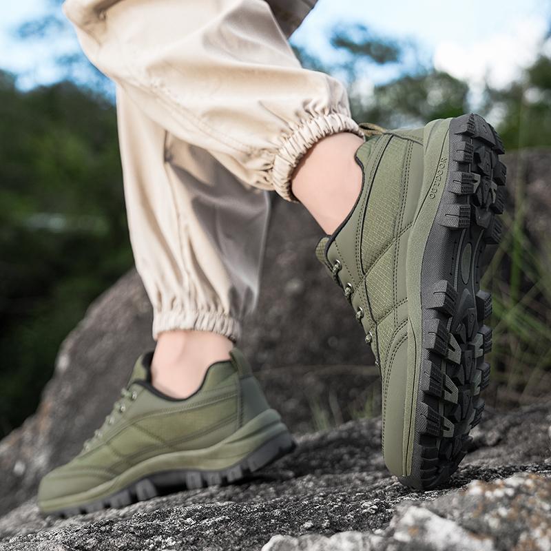Men Large Size Climbing Shoes Causal Thick Soled Antiskid Hiking Footwear Spring Outdoor Wear Resistant Sneaker 36 To 45