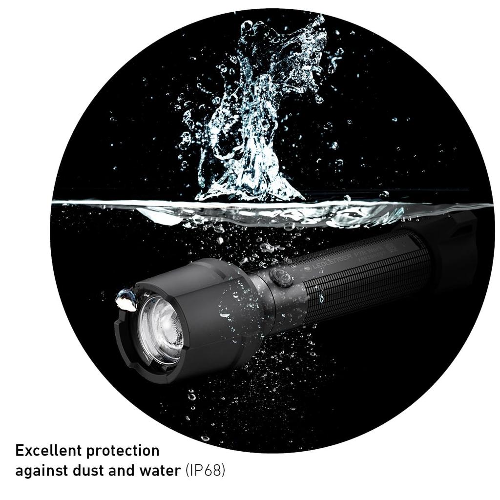 Ledlenser P7R Work LED USB 502187 Japanese Flashlight, Rechargeable, Black, Small, [Official Product]