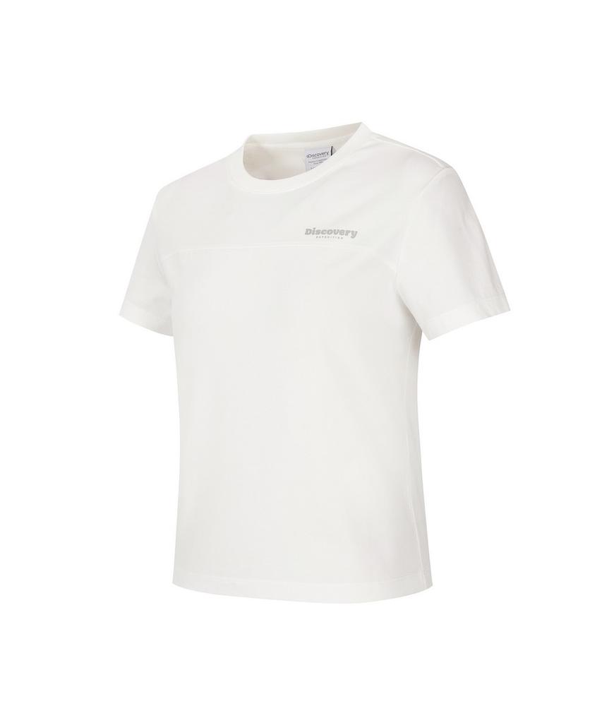 DISCOVERY EXPEDITION Women'S Slim Crop Short Sleeve T-Shirt (White)