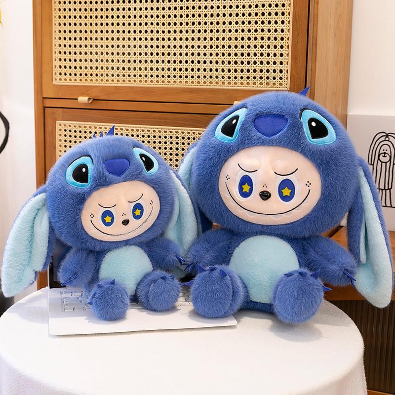 Stitch Labubu Plush Toy Rabbit Cushion For Girls Gift Soft Animal Decor