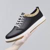 Men's Trendy Low-Top Skate Shoes: Korean Style Casual, Fashionable, Breathable Sneakers in White.