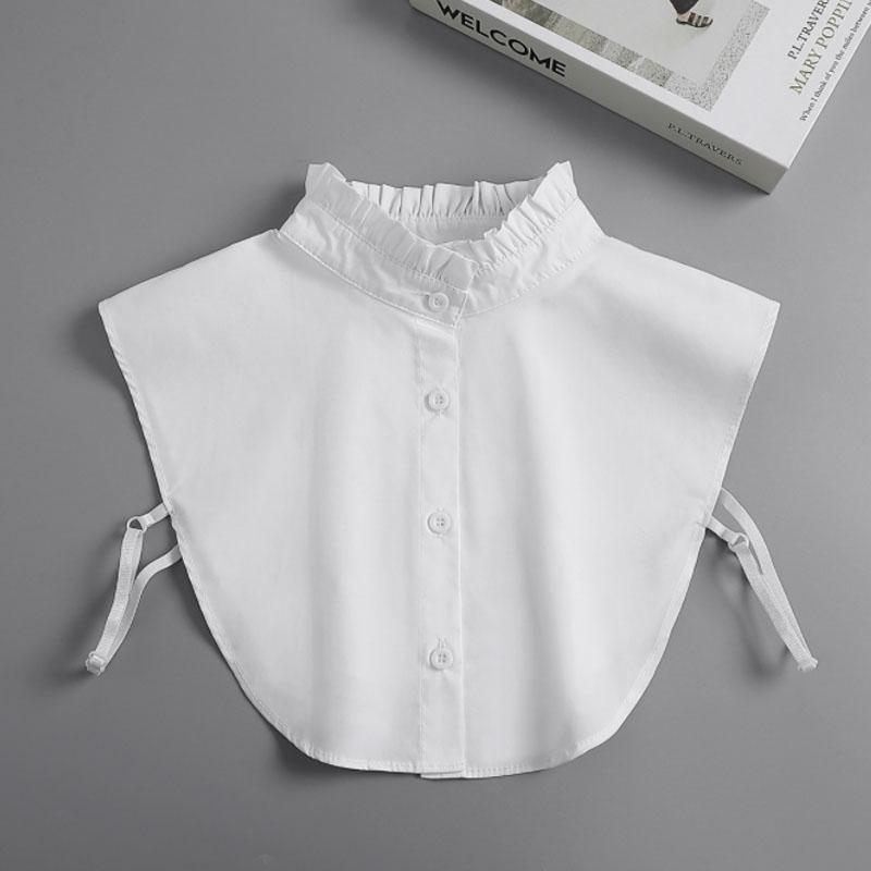 White Lapel Fake Collar Neck Decorative Chiffon Cotton Chocker Women Detachable False Collar Shirt Doll Lace Ladies Half Shirt