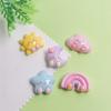 100pcs Cartoon Rainbow Star Cloud Moon Flatback Stone Figurine Resin Cabochons Scrapbooking Supplies DIY Jewelry Hairpin Craft