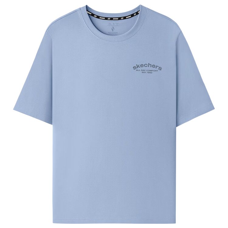 Skechers Pullover Breathable Knitted Round Neck Short Sleeve T-Shirt Unisex Tops L226U068-053K S