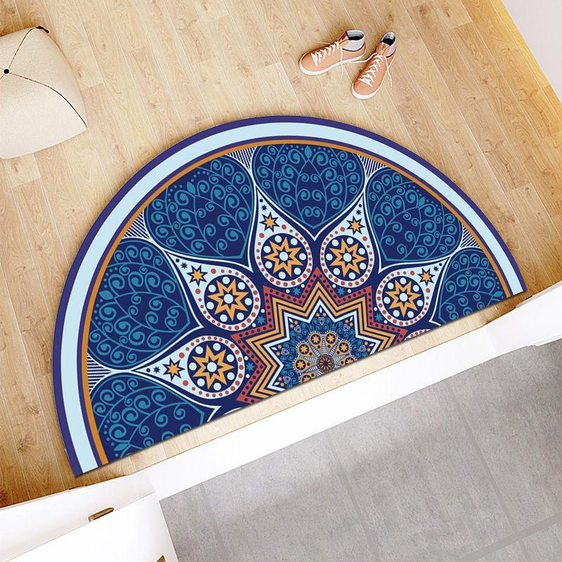 European Style Semi-circular Floor Mat Entrance Door Mat Bathroom and Toilet Door Mat Absorbent Dirt Resistant Non Slip Foot Mat