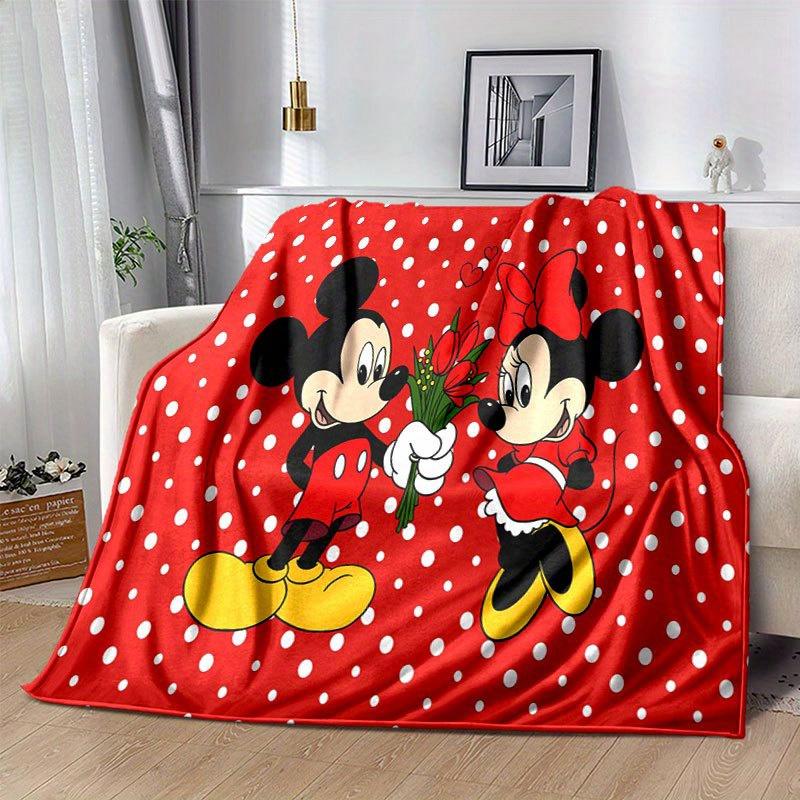 Coperta Cartone Animato di Topolino e Minnie: Adorabile, Caldo e Perfetto per la Decorazione della Casa Soggiorno, Viaggio e Tutte le Stagioni