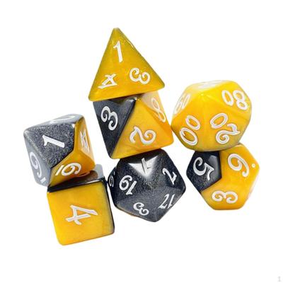 Set di 7 dadi da gioco multi-lato per feste poliedriche