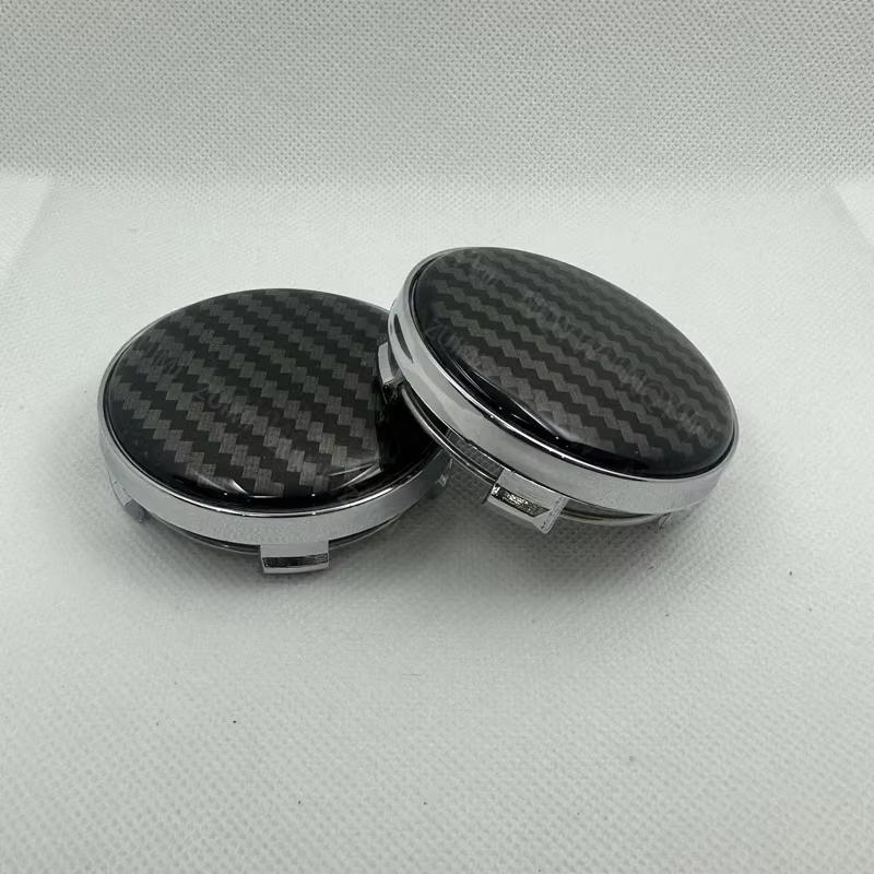 4Pcs/Set 60mm 3D Carbon Fiber Car Wheel Center Hub Cap Dust-proof Cover Universal Auto Wheel Center Hub Caps Cover Accessories