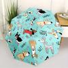 Folding Umbrella The umbrella features cartoon illustrations of dogs, including a Poodle, a Beagle, and a Dachshund, accompani