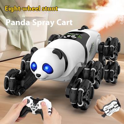 Remote Control Gesture-sensing Eight-wheel Drive Mechanical Stunt Panda Car 2.4GHZ Swing Arm Climbing Drifting Toy