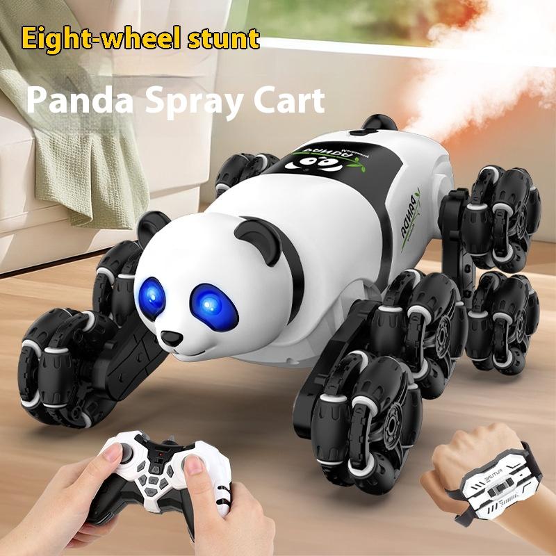 Remote Control Gesture-sensing Eight-wheel Drive Mechanical Stunt Panda Car 2.4GHZ Swing Arm Climbing Drifting Toy
