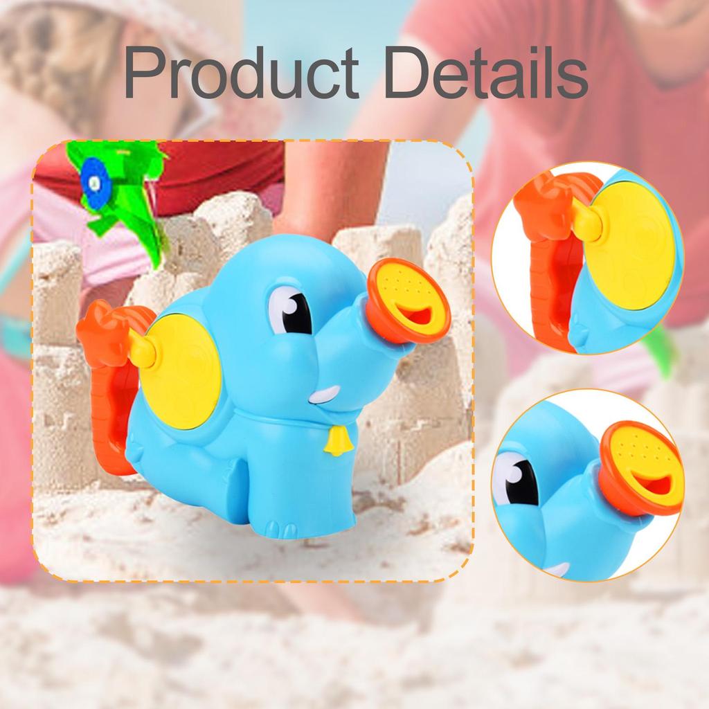 Elephant Design Watering Can Cute Plastic Bath Toy Sprinkler Shower Play Pot for Kids Bathtime Fun