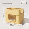 Extra Large Semi-Enclosed Splash-Proof Cat Litter Box for Maine Coons