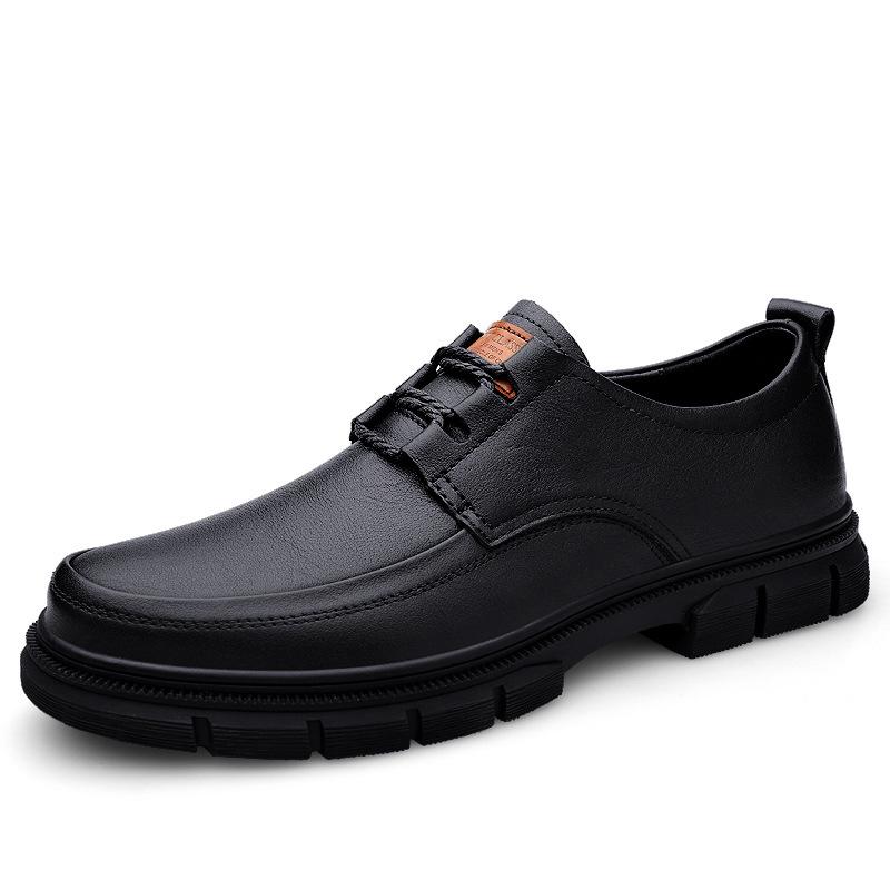 Men s Cross-Border Autumn Business Leather Shoes - Top Layer Cowhide Casual and Formal Dad Shoes 37