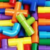 Diy 3D Water Pipe Building Blocks Kid Toys Marble Run Montessori Colorful Education Toy Assembling Parent-Child Birthday Gifts