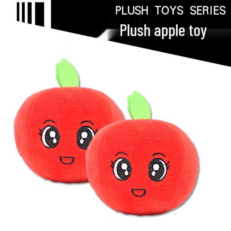 Peluche Bulldog Francese con Palla Squeaky e Giocattolo con Corda per Gatti e Gattini - Resistente al Morso, Design Cartoon Frutta