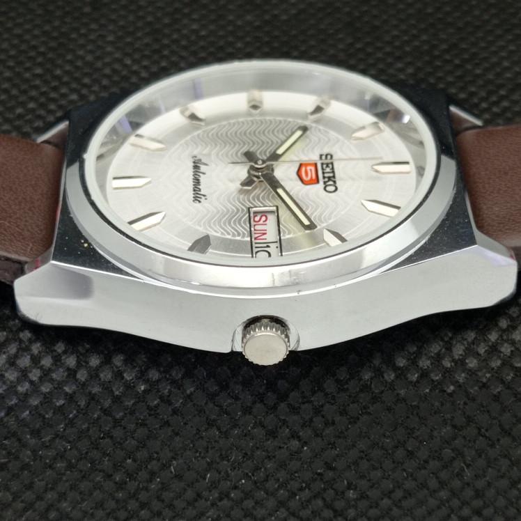 MONTRE VINTAGE SEIKO 5 AUTO 6309A JAPON ARGENT POUR HOMMES REMIS À NEUF 593c-a314838-2