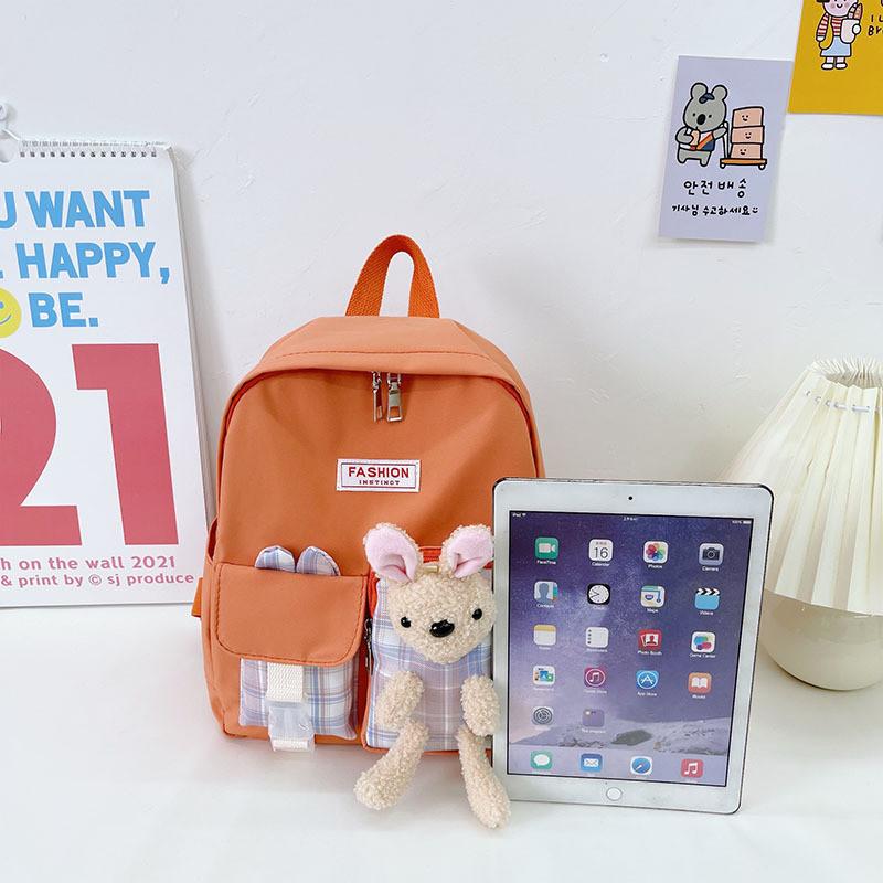 Adorable Cartoon Bear Rabbit Kids Backpack Ideal For Preschool Boys Girls Ages 3-6 Breathable And Durable Nylon