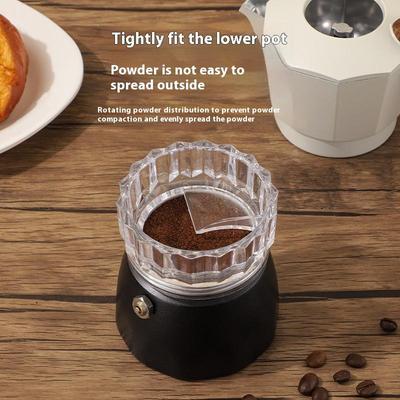 Universal Coffee Tamper For Moka Pot Rotary Powder Dosing Ring Coffee Distributor Leveler Abs Food Grade Material Espresso Tool