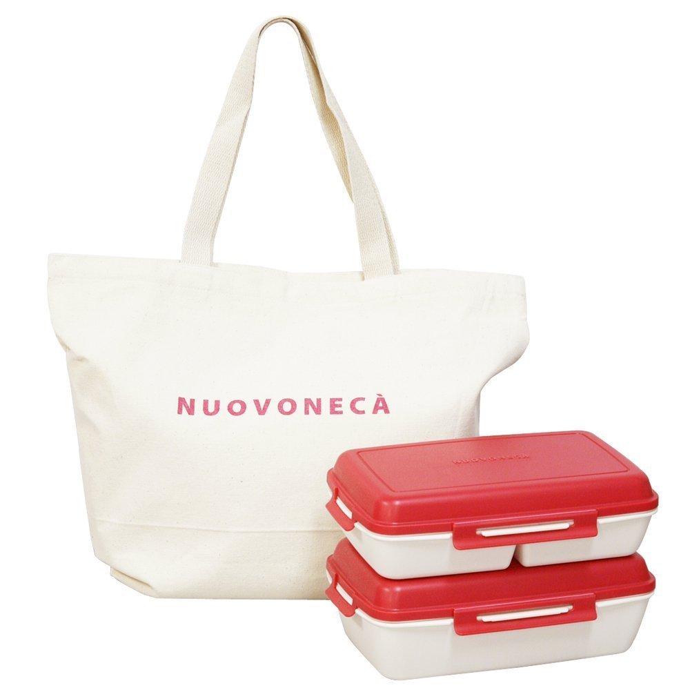 

Washable Tote Lunch Box Family Set of 4, Red