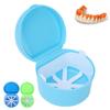 Portable Dental Retainer Box False Teeth Storage Box with Basket Net Container for Travel