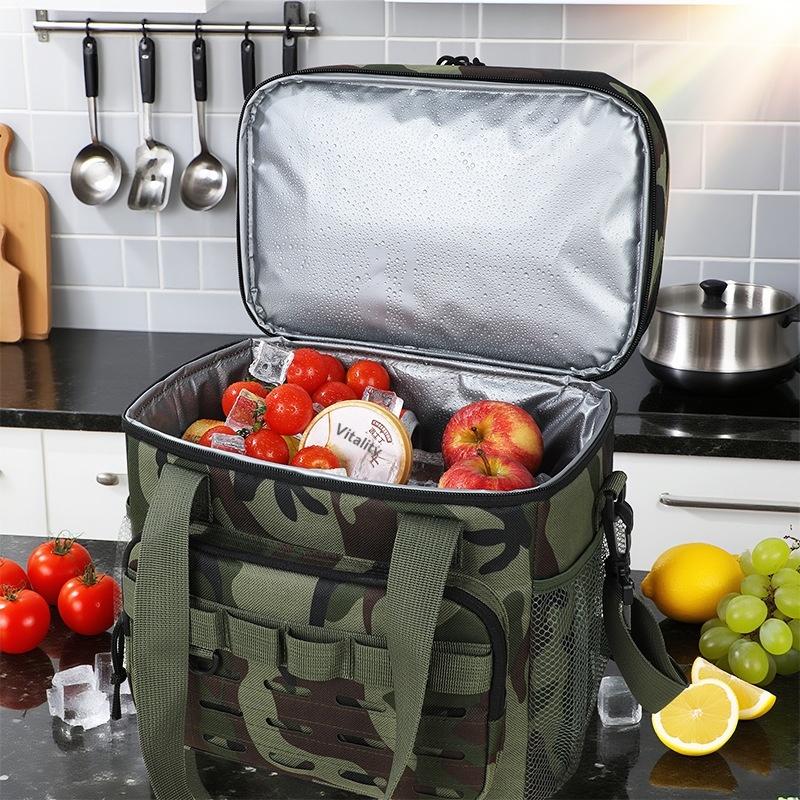 17L Taktische Brotdose Isolierte Kühlertasche für Männer Erweitbar Strapazierfähig Auslaufsicher Thermisch Arbeit Camping Picknick Kühlertasche