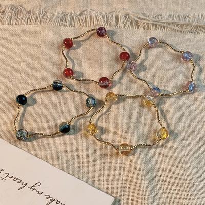 Simple Glazed Beaded Bracelet Women's Retro Bracelet Student Girlfriend Jewelry