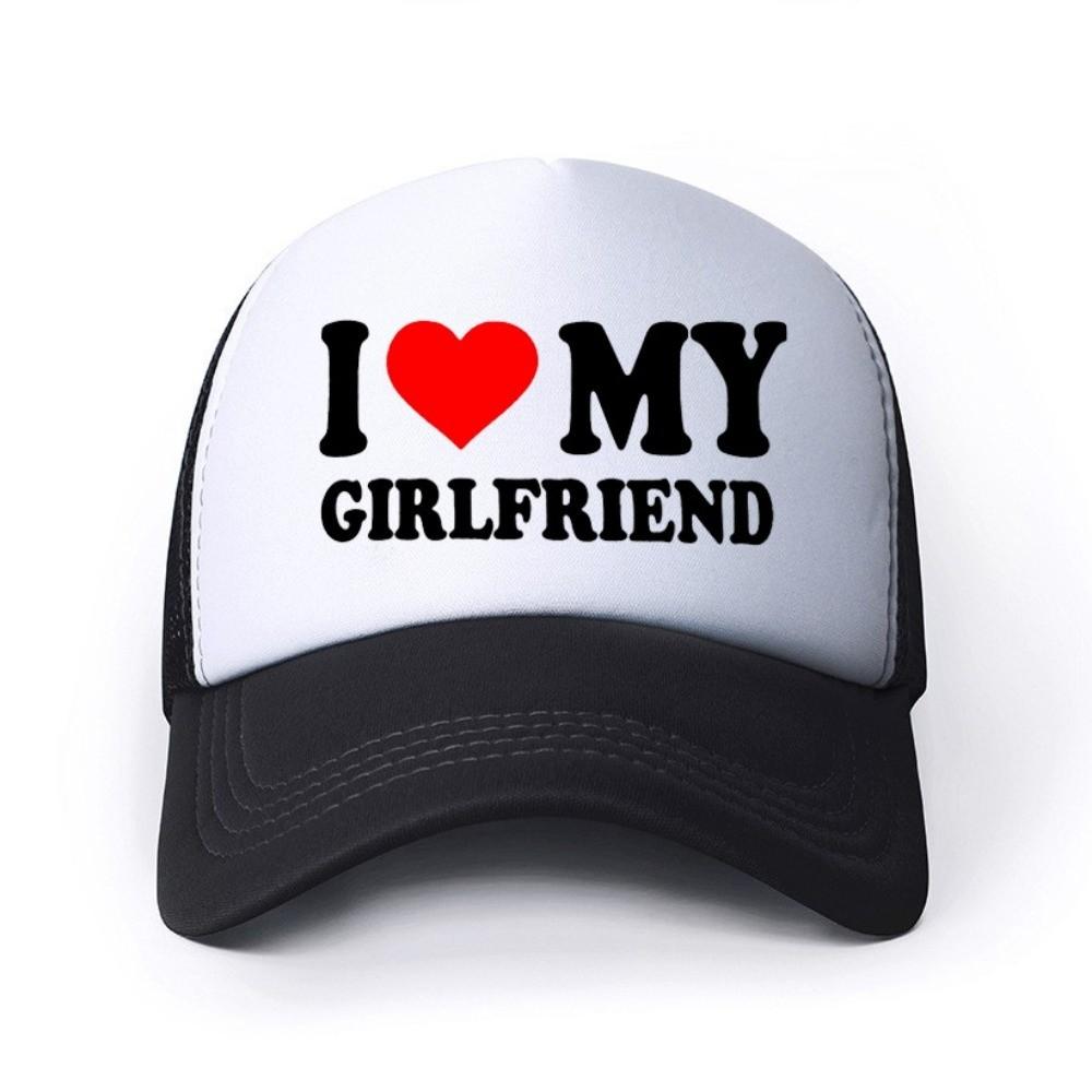 

Letter Printing Mesh Baseball Cap Adjustable Breathable Boyfriend Girlfriend Couple Hats Hip-hop Snapback Cap