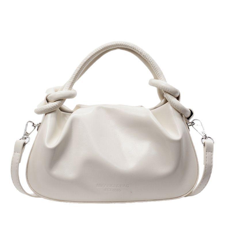Premium foreign style portable small bag women's 2025 new fashion versatile pleated shoulder bag commuter messenger bag