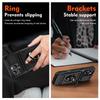 360 ° Rotating Metal Car Bracket Ring Wallet Card Slot Phone Case For iPhone 16 Pro Max E 14 11 13 15 Pro Max Bumper Back Cover