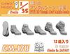 Chino Model WW2 US Ankle Boots with Leather Plastic Model Parts 1/35 Lining, CM-178 (People)