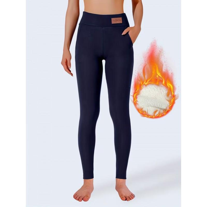 Womens Fleece Lined Yoga Pants High Waist Tummy Control Butt Lifting Warm Leggings Winter
