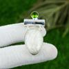 Naturlig skolecit ädelsten hänge 925 sterlingsilver indiska smycken för kvinnor
